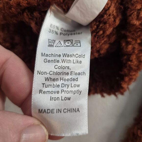 Shein Cardigan Women's One Size (large) Copper Button Closure Long Sleeve V-Neck - Picture 5 of 16